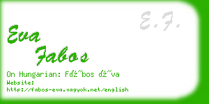 eva fabos business card